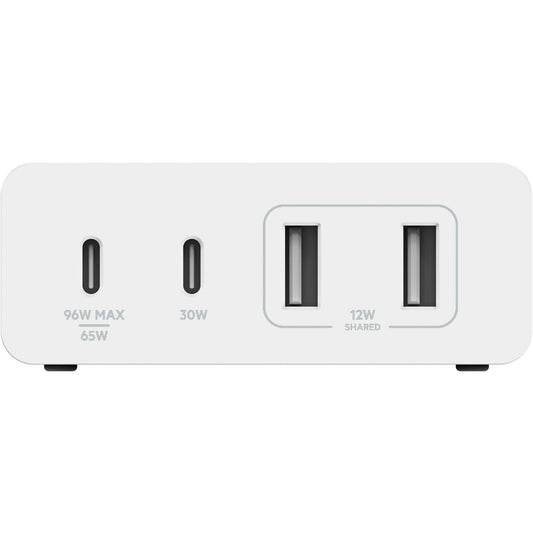Belkin BoostCharge Pro 108W GaN 4-Port Charger, 2x USB-C & 2x USB-A - White