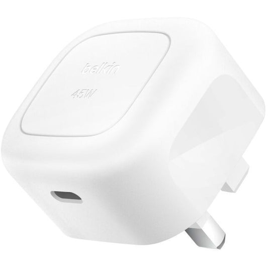 Belkin 45W PD PPS USB-C Wall Charger, UK Plug - White