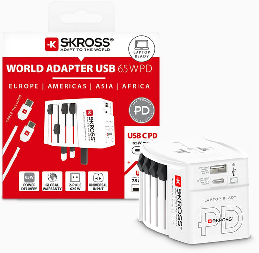 Skross MUV USB Charger AC65PD With USB C Cable