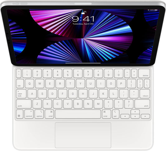 Apple كيبورد ماجيك iPad Pro 11 انش وiPad Air (الجيل الخامس والرابع) - انجليزي امريكي - ابيض