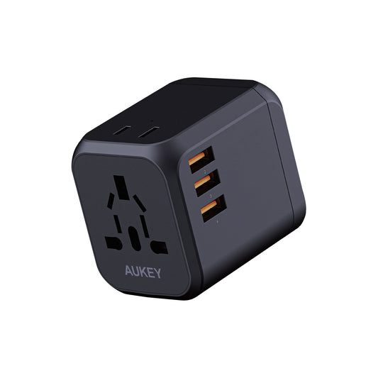 Aukey PA-TA04 Union One 30W PD USB Type-C PD and 3 USB Type-A Travel Adapter (Black)