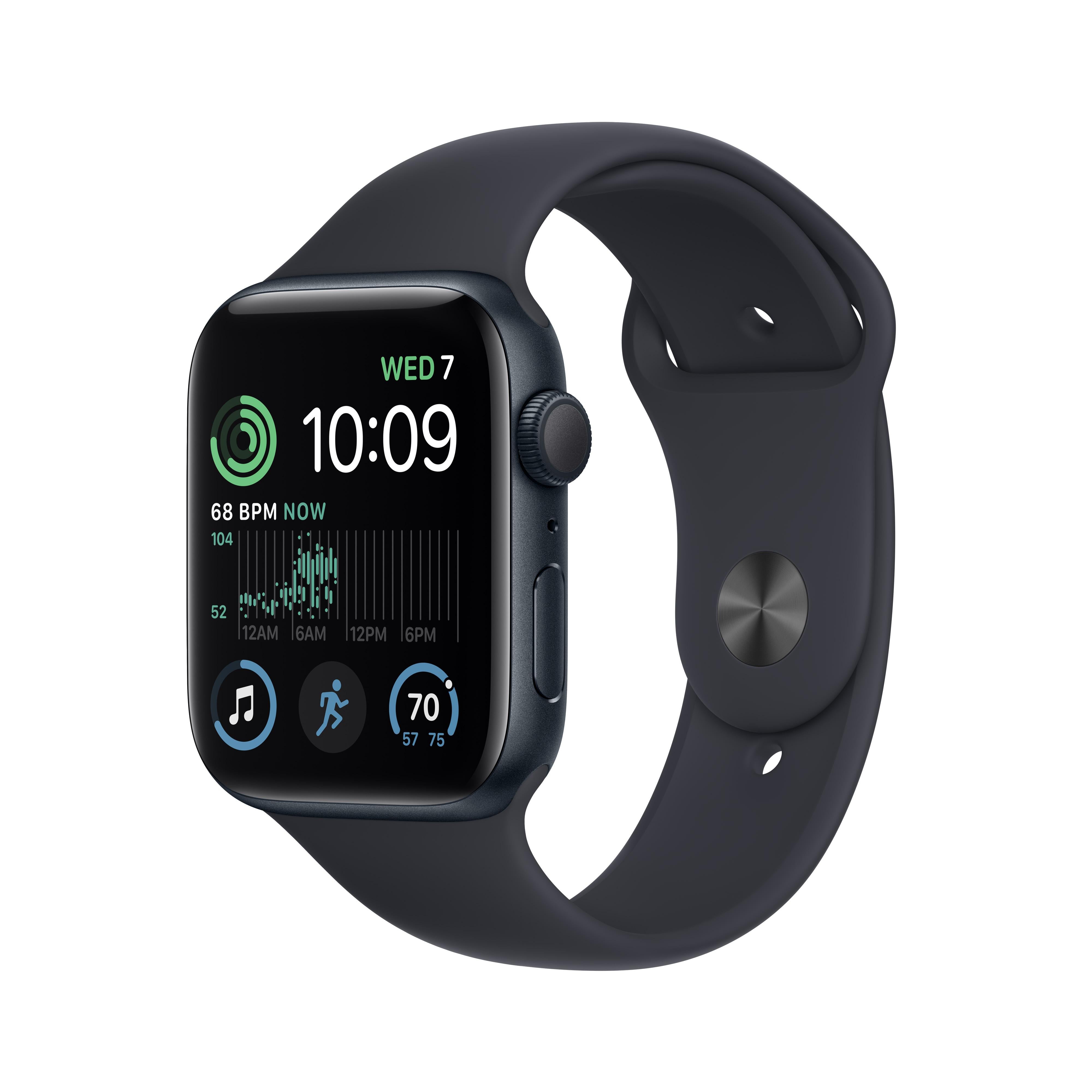 Apple Watch SE GPS 44mm Midnight Aluminum Case with Midnight Sport