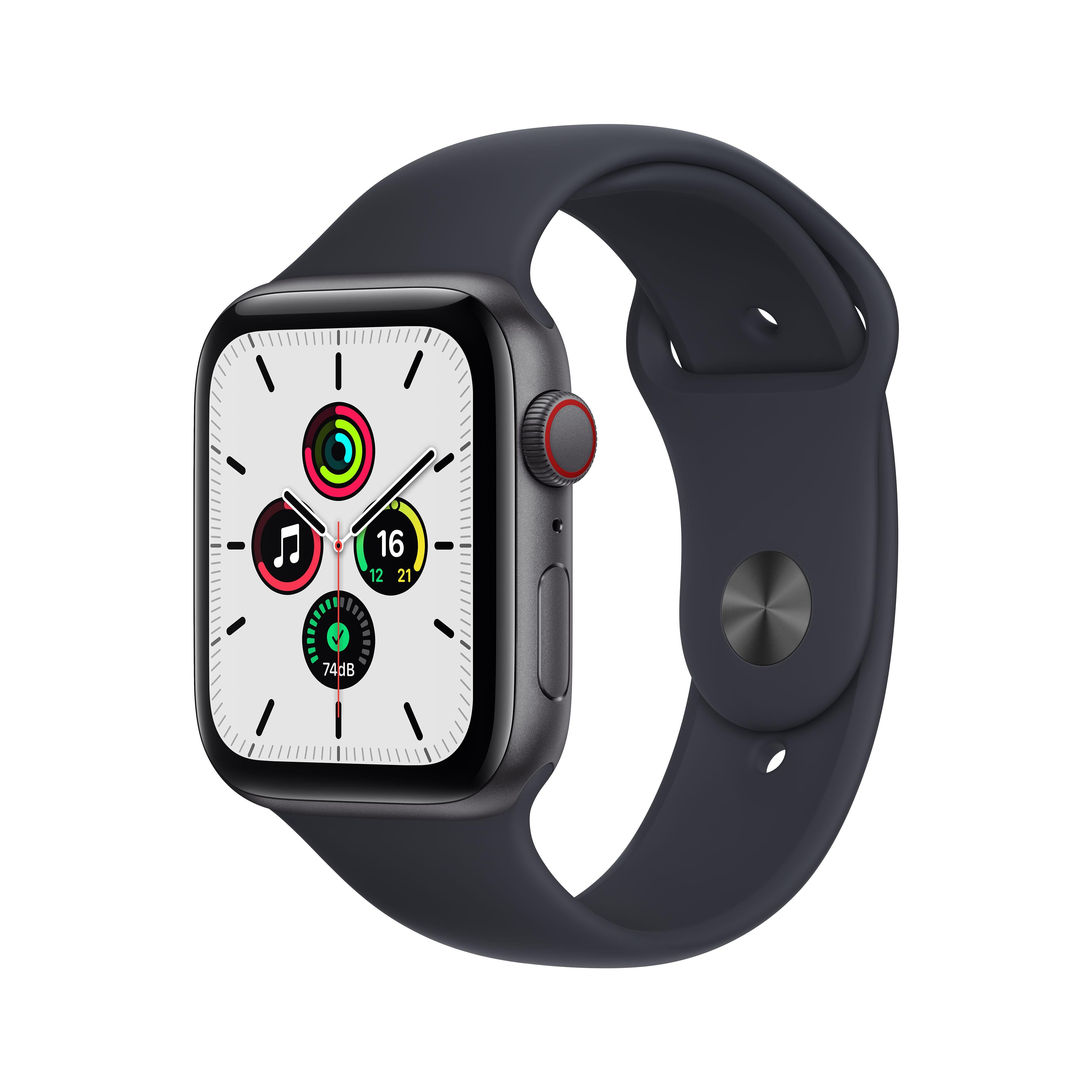 Apple Watch SE GPS Cellular, 44mm Space Gray Aluminum Case with