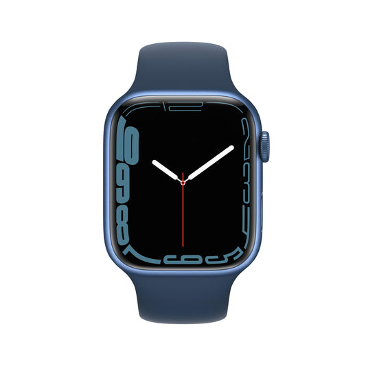 Apple Watch Series 7 GPS + Cellular, 45mm Blue Aluminium Case with Abyss Blue Sport Band - Regular