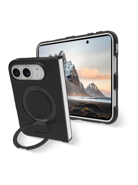 Dbramante Iceland Ultra D3O Kickstand Case with MagSafe for iPhone Duo - Black