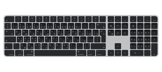Magic Keyboard مع مستشعر اللمس ولوحة أرقام لأجهزة Mac ذات معالج Apple silicon - العربية - أزرار سوداء