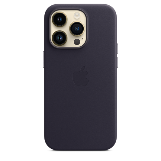 iPhone 14 Pro Leather Case with MagSafe - Midnight