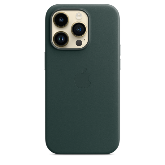 iPhone 14 Pro Leather Case with MagSafe - Forest Green