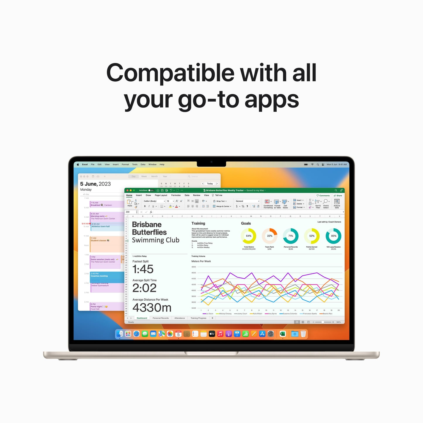 MacBook Air مقاس 15 انش: شريحة Apple M2 مع وحدة المعالجة المركزية 8 نوى ووحدة معالجة الرسومات 10 نوى، 512 جيجابايت SSD - ستارلايت