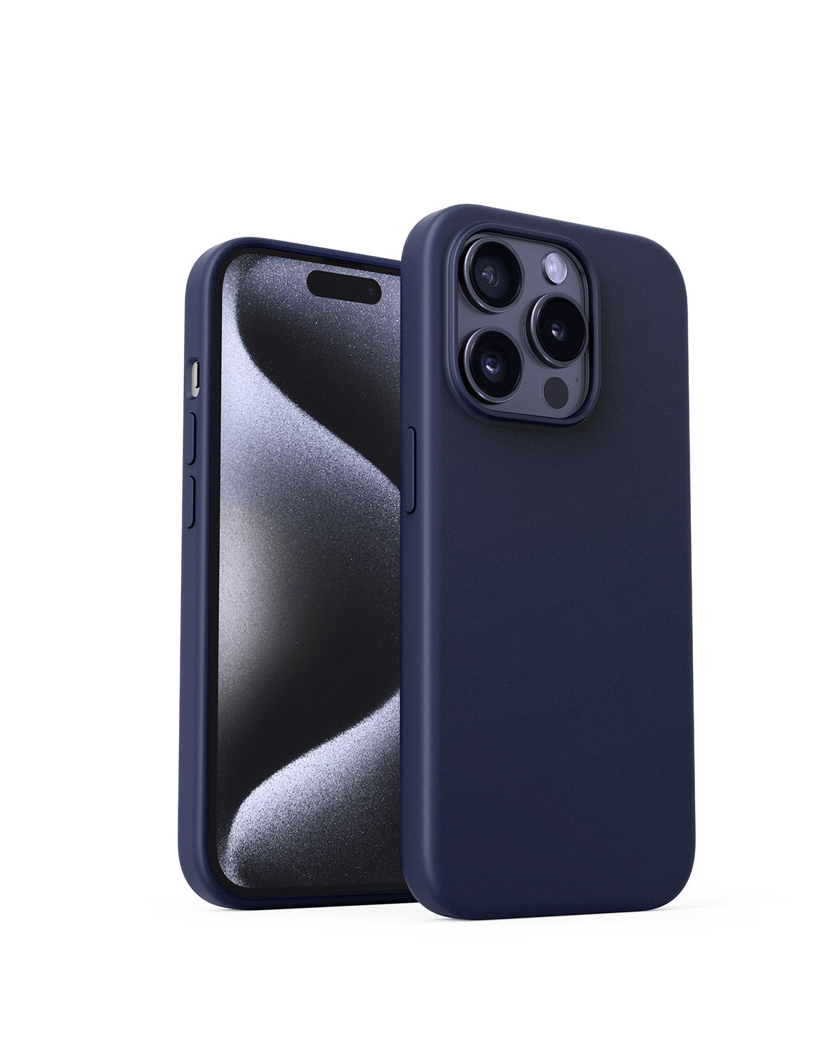 AUKEY Magnetic Hrd-Shell Phone Case Midnight iPhone 15 Pro Blue
