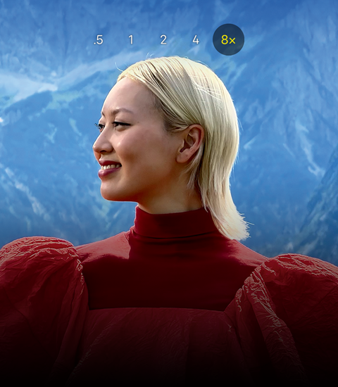 iPhone 17 Pro Camera app adjusts from 0.5x optical zoom to 8x optical zoom
