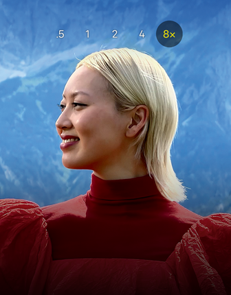 iPhone 17 Pro Camera app adjusts from 0.5x optical zoom to 8x optical zoom