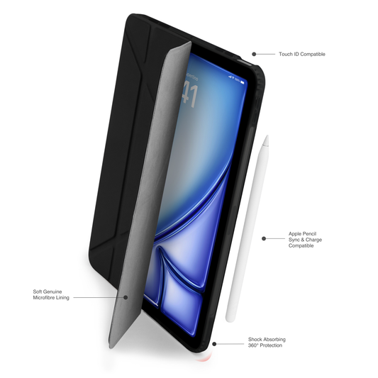 Pipetto iPad Air 13 (M4/M3/M2) Origami No1 Original Case - Black