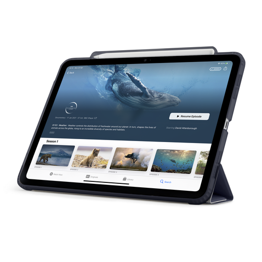 Pipetto iPad Pro 13 (M5/M4) Origami No3 Pencil Case - Dark Blue