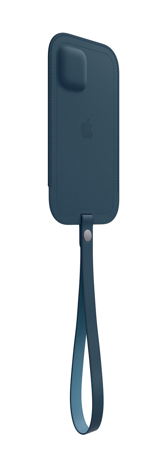 iPhone 12 mini Leather Sleeve with MagSafe Baltic Blue