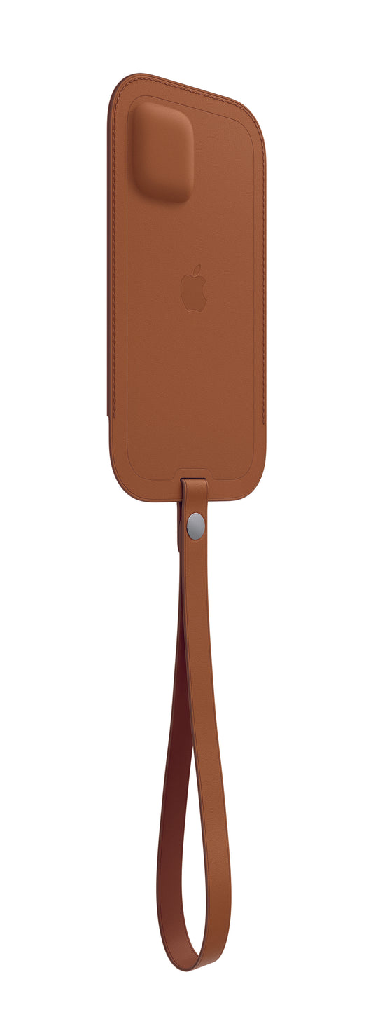 iPhone 12 mini Leather Sleeve with MagSafe Saddle Brown
