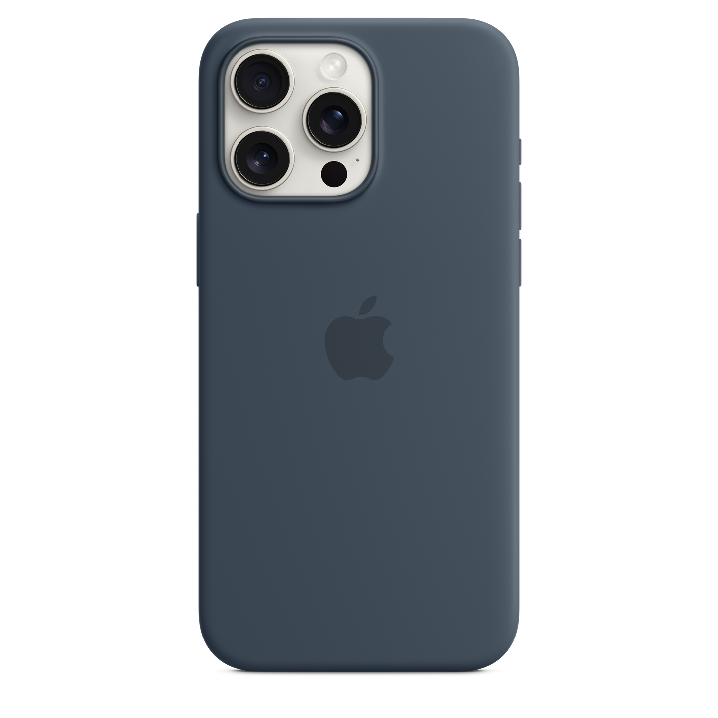 حافظة iPhone 15 Pro Max من السيليكون مع MagSafe - لون Storm Blue