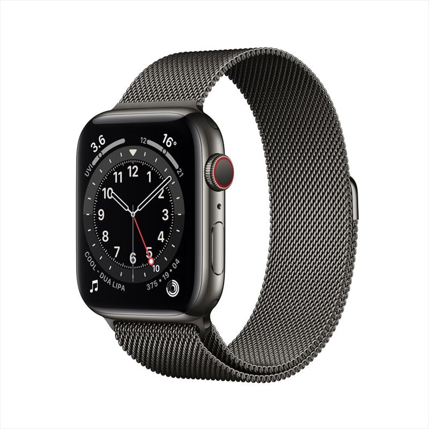 Apple Watch Series 6 Cellular 40mm Graphite Stainless Steel Case with Graphite Milanese Loop