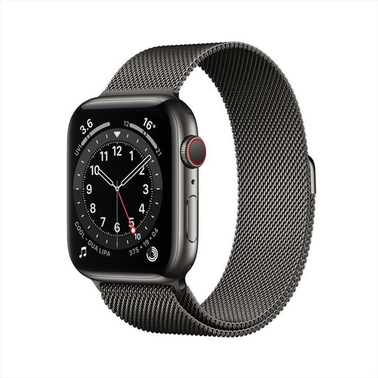 Apple Watch Series 6 Cellular 40mm Graphite Stainless Steel Case with Graphite Milanese Loop