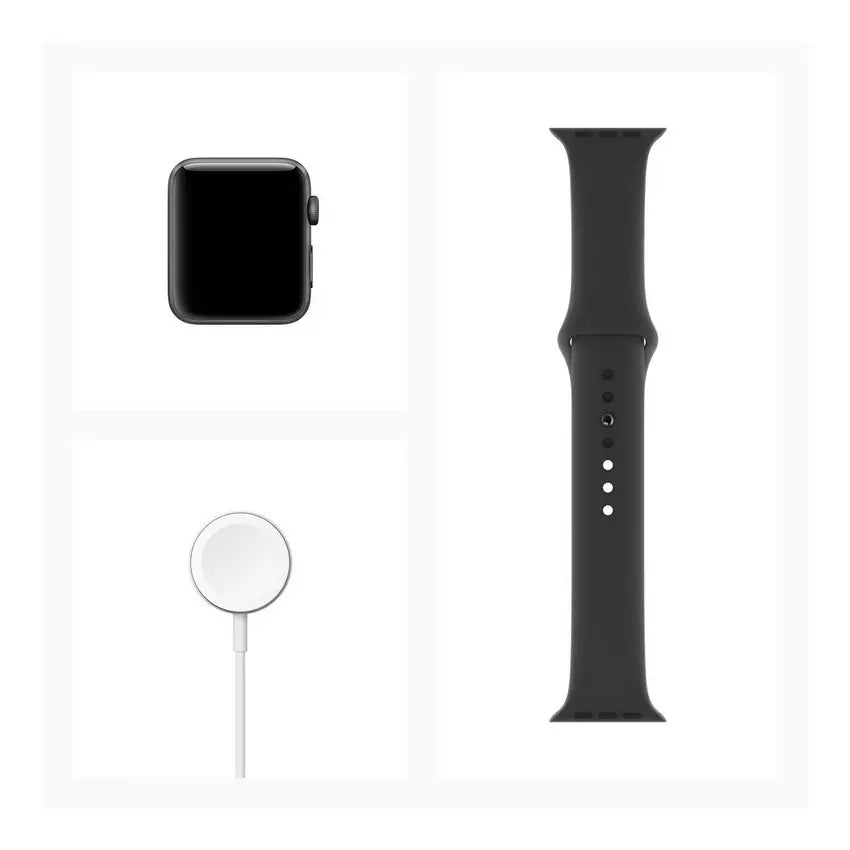 Apple Watch Series 3 42mm Space Grey Aluminium Case with Black Sport Band