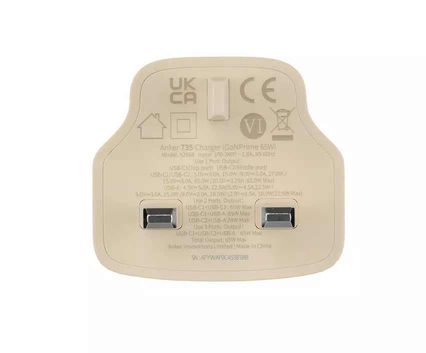 Anker GaNPrime Mobile Charger, 65W, Gold