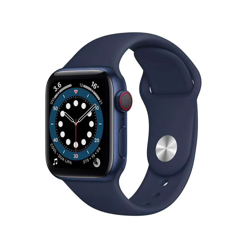 Apple Watch Series 6 Cellular 40mm Blue Aluminium Case with Deep Navy Sport Band