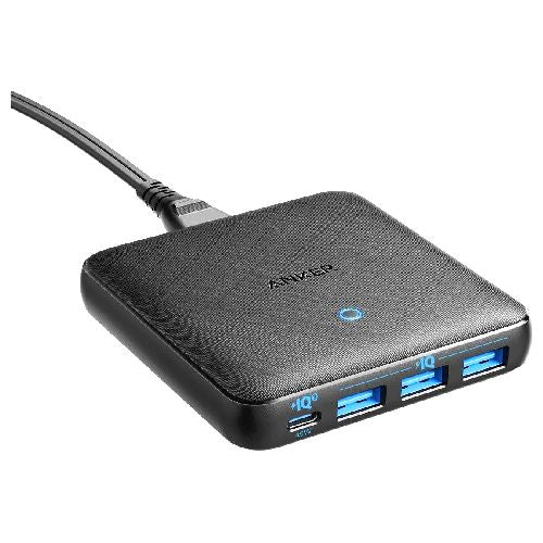 Anker Powerport Atom III 65W 4 Port Slim Power Adaptor (Black)