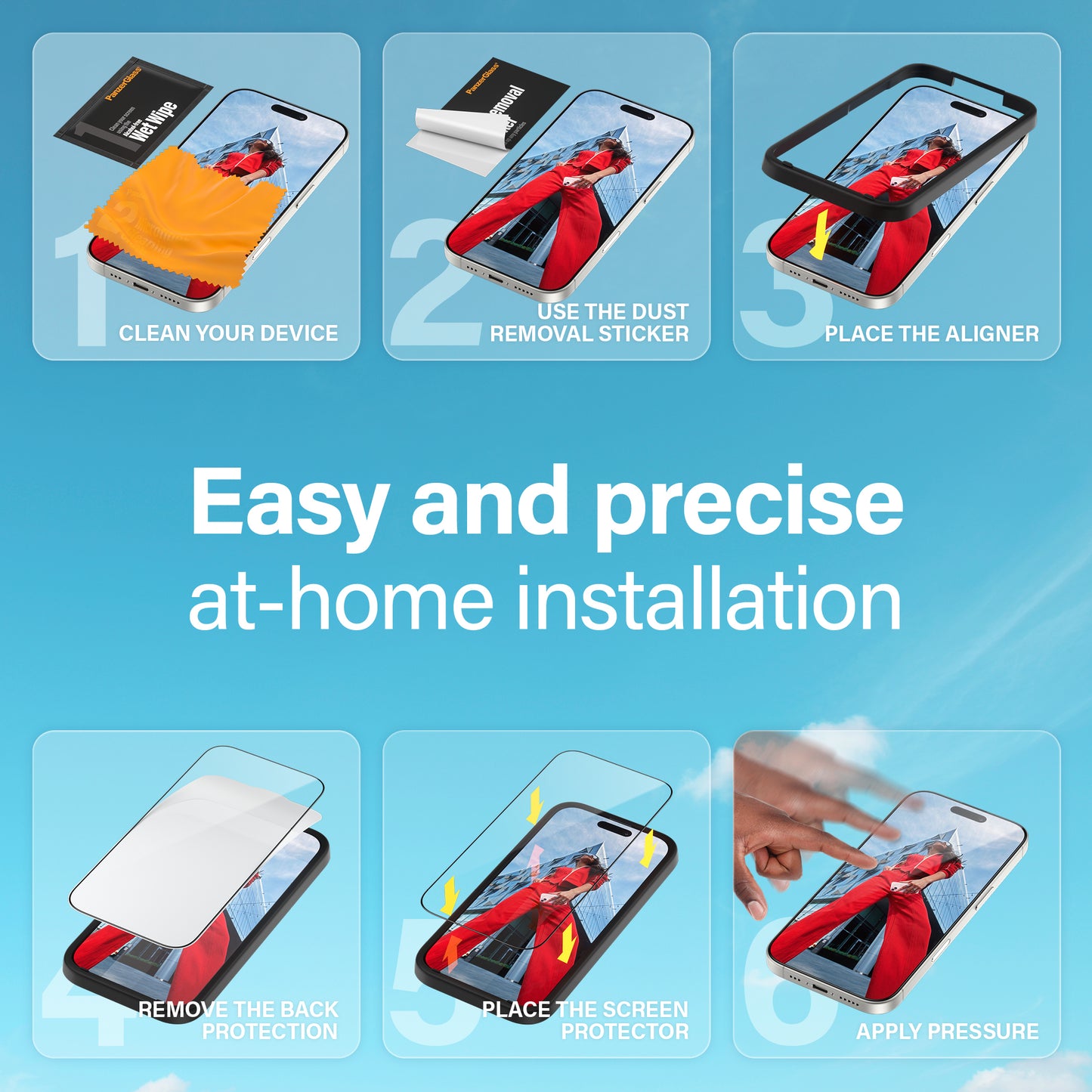 حماية شاشة بانزر جلاس ألترا وايد فيت لهاتف آبل آيفون 16 برو 6.3" 2024 | زجاج مقوى من الحافة إلى الحافة، حماية من السقوط والخدوش، مضاد للبصمات، سهل التركيب، متوافق مع الأغطية - شفاف