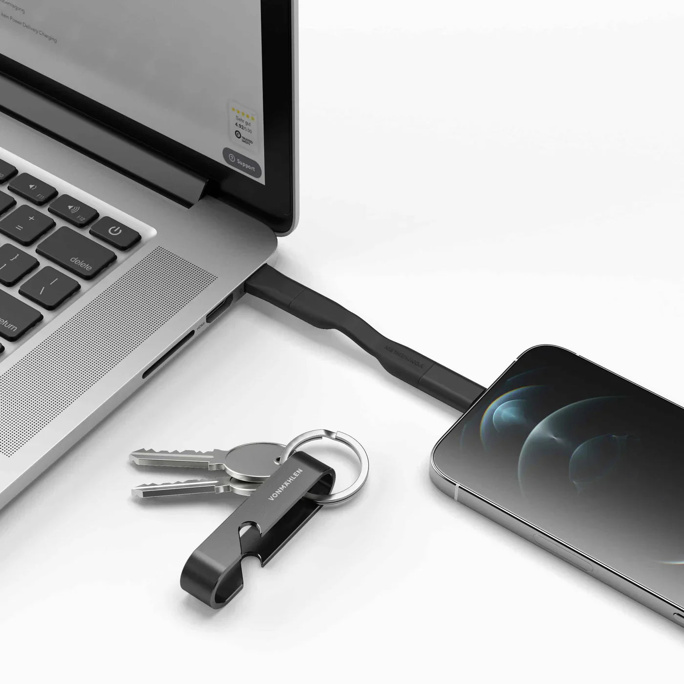 Vonmahlen High Six Compact 6-In-1 Fast Charging Cable-Black