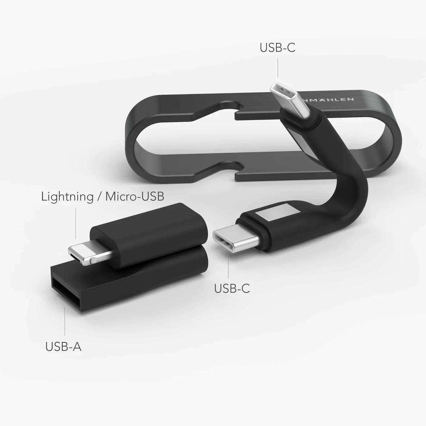 Vonmahlen High Six Compact 6-In-1 Fast Charging Cable-Black