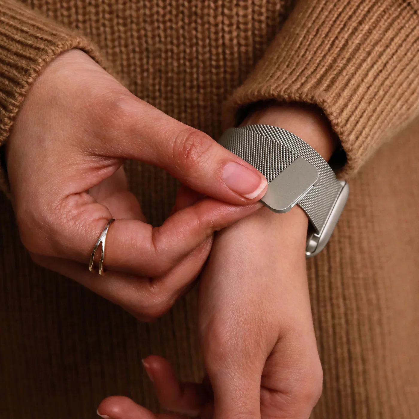 Vonmahlen Milanese Loop 2 One Size Champagne (For Apple Watch 40 | 41 | 42Mm)
