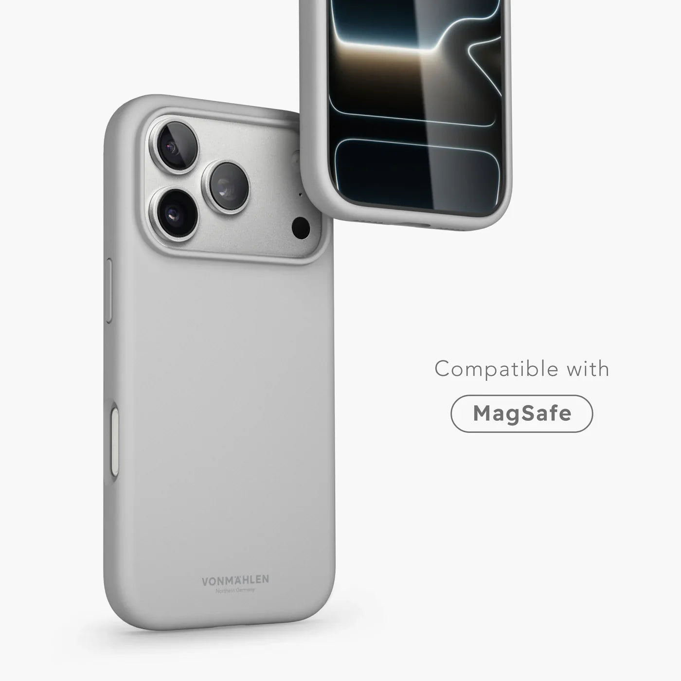 Vonmahlen Soft Silicone Case Iphone 17 Pro Light Gray