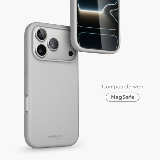 Vonmahlen Soft Silicone Case Iphone 17 Pro Light Gray
