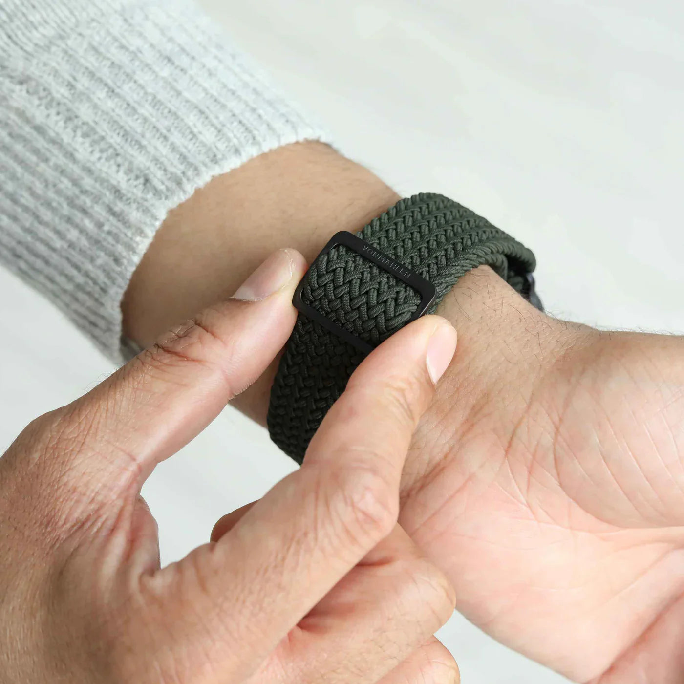Vonmahlen Woven Loop One Size Olive Black ( For Apple Watch 44 | 45 | 46 | 49Mm)