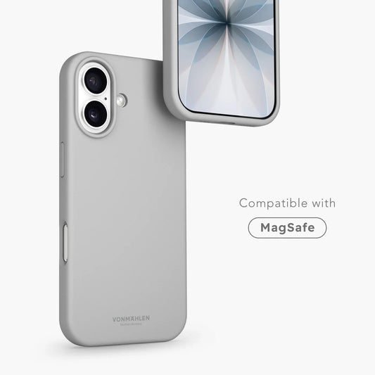 Vonmahlen Soft Silicone Case Iphone 17 Pro Max Light Gray