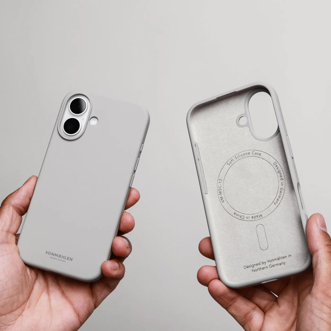Vonmahlen Soft Silicone Case Iphone 17 Pro Max Light Gray