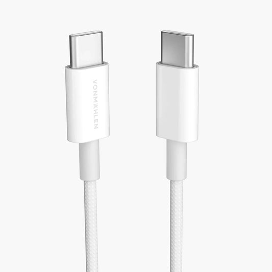 Vonmahlen USB-C To USB-C Fast Charging Cable 60W 2M White