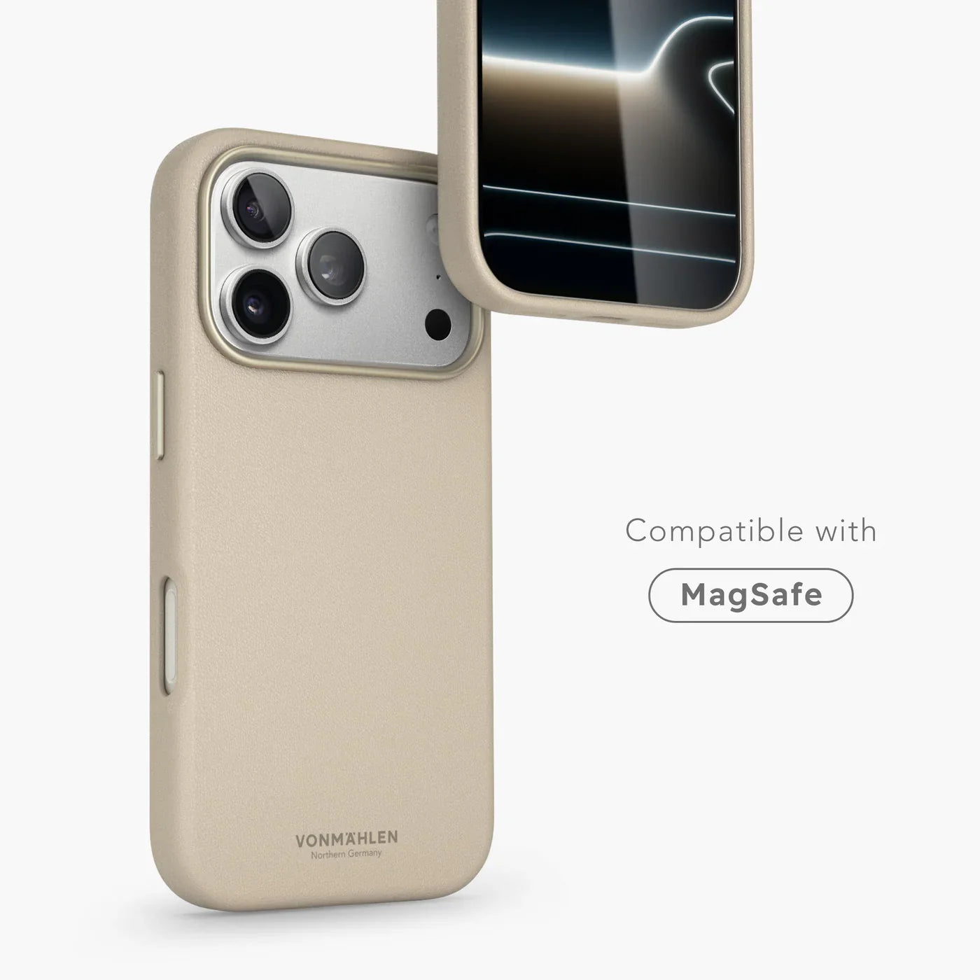 Vonmahlen Like Leather Case Iphone 17 Pro Cream