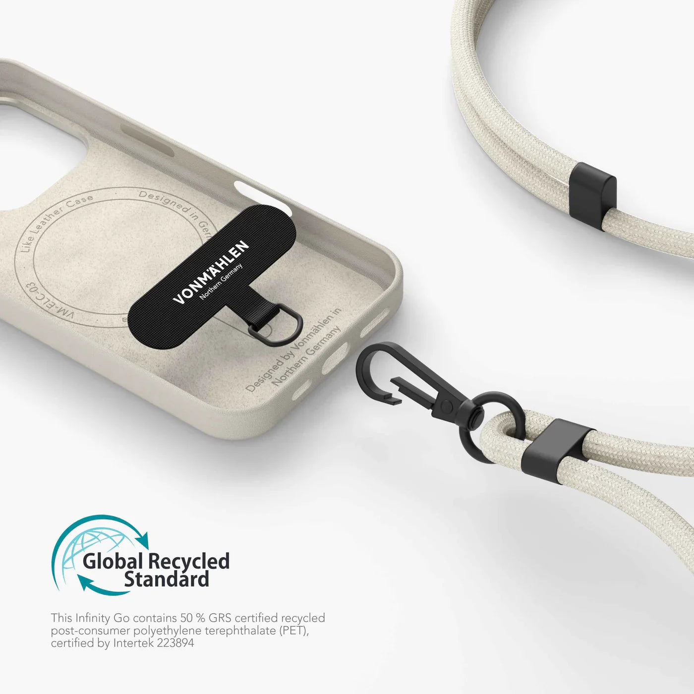 Vonmahlen Infinity Go Cream Universal Phone Strap Black