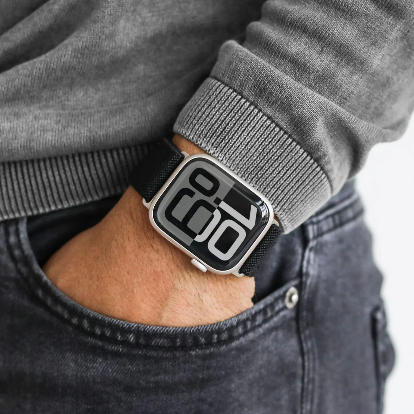 Vonmahlen Classic Nylon Loop One Size Black (For Apple Watch 42 | 44 | 45 | 49Mm)