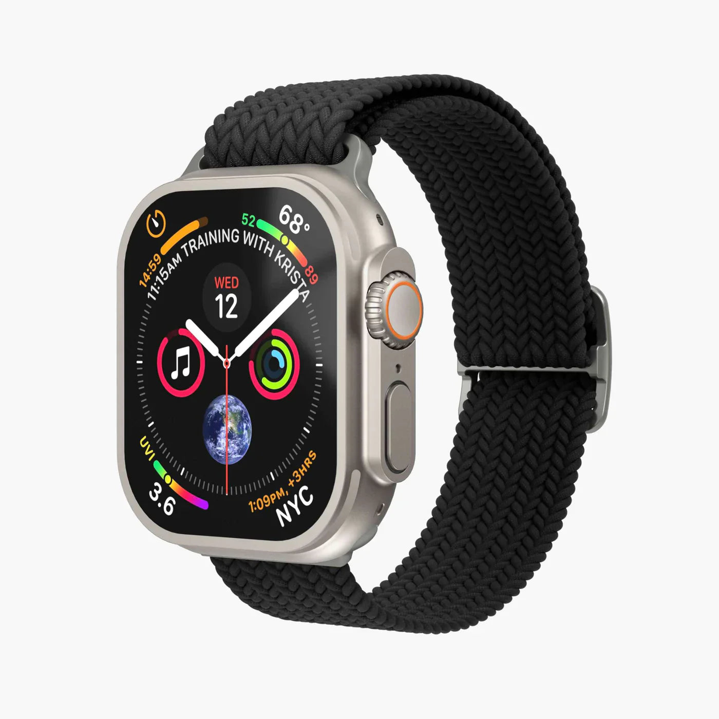 Vonmahlen Woven Loop One Size Black (For Apple Watch 42 | 44 | 45 | 49Mm)