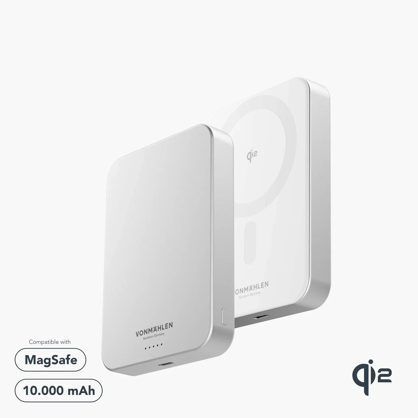 Vonmahlen Evergreen Mag Power Bank Ultra Slim 10000 Mah White