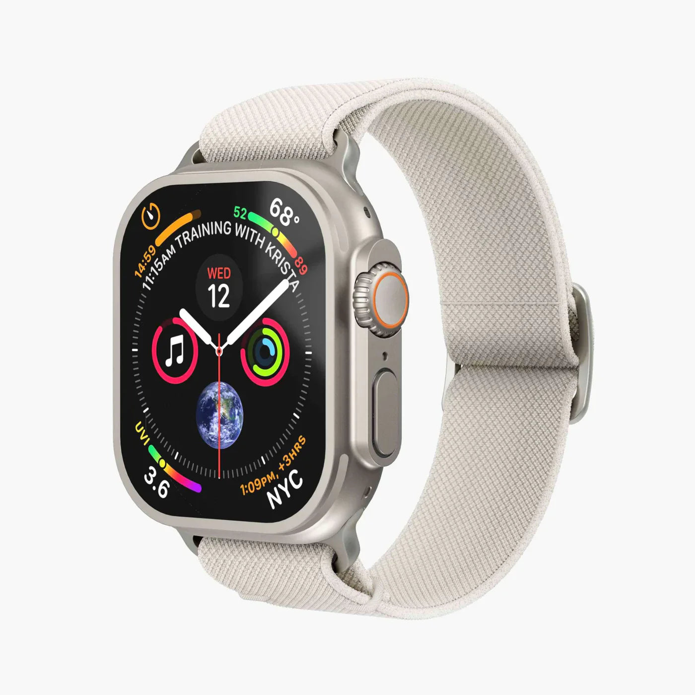 Vonmahlen Classic Nylon Loop One Size Cream (For Apple Watch 42 | 44 | 45 | 49Mm)
