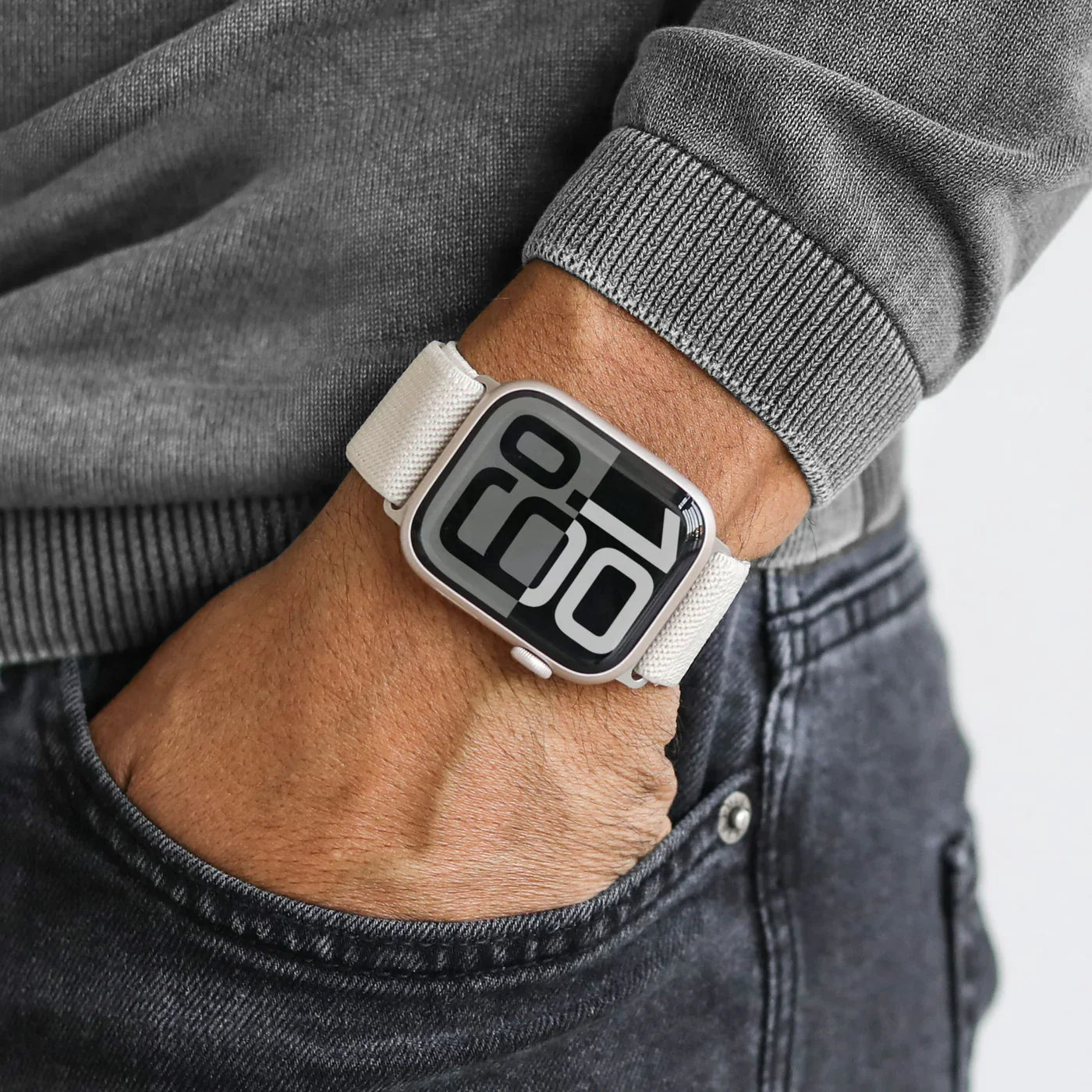 Vonmahlen Classic Nylon Loop One Size Cream (For Apple Watch 42 | 44 | 45 | 49Mm)