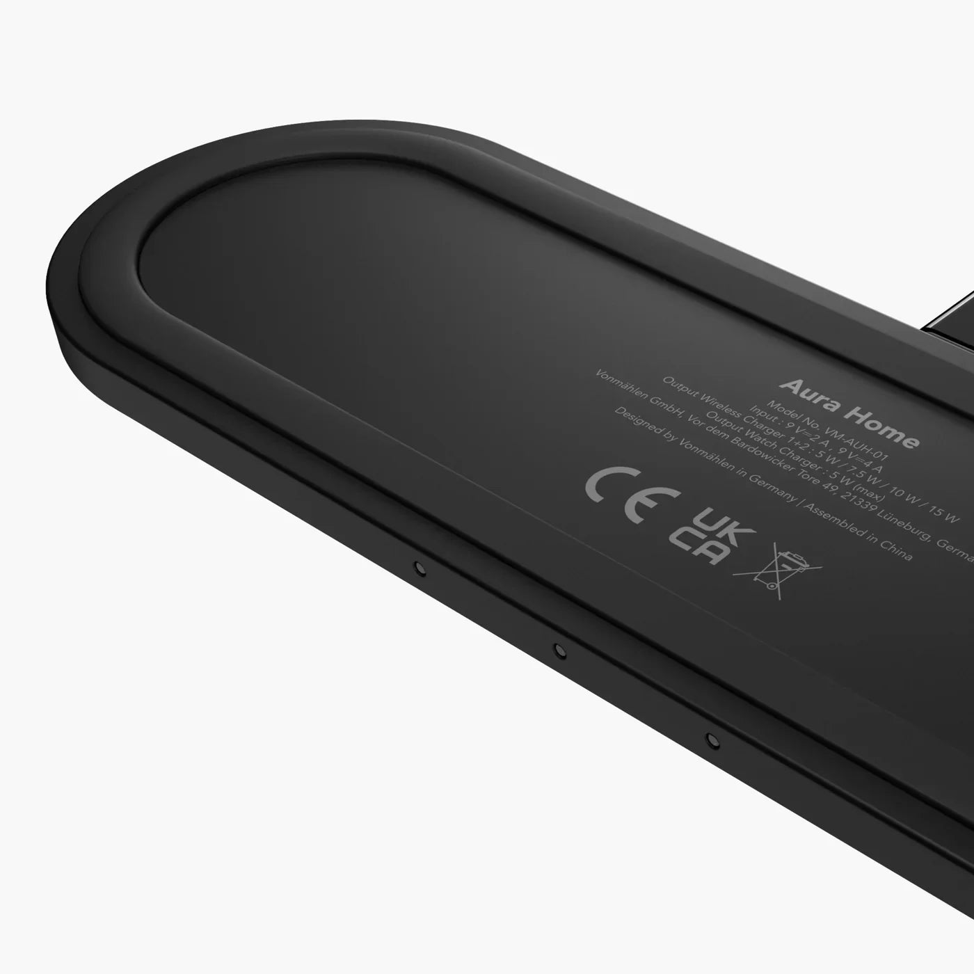 Vonmahlen Aura Home 3-In-1 Wireless Charging Station- Black