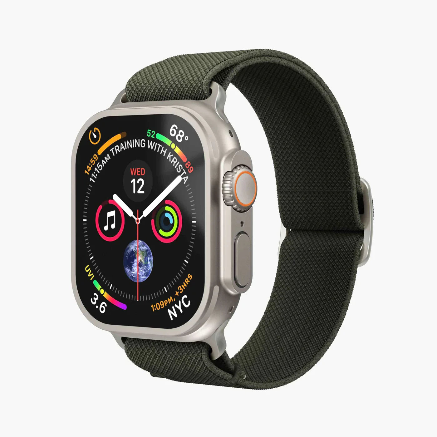 Vonmahlen Classic Nylon Loop One Size Olive (For Apple Watch 42 | 44 | 45 | 49Mm)