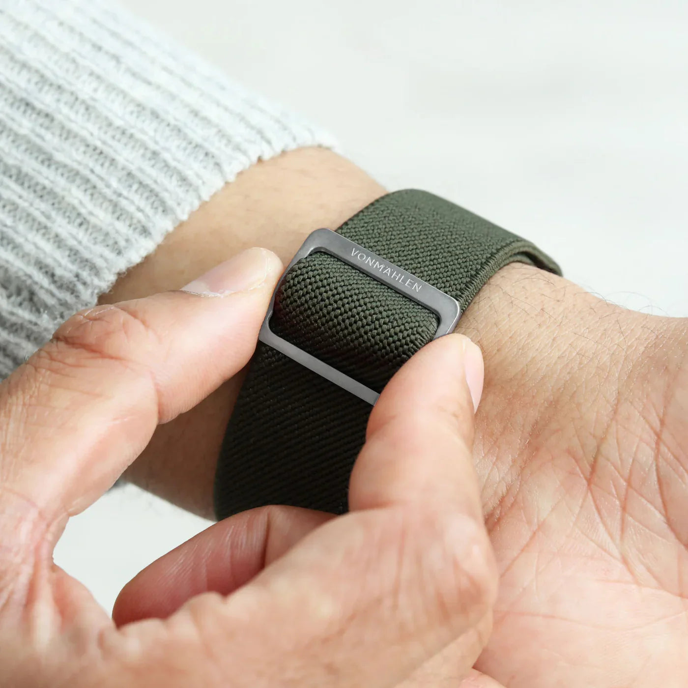 Vonmahlen Classic Nylon Loop One Size Olive (For Apple Watch 42 | 44 | 45 | 49Mm)