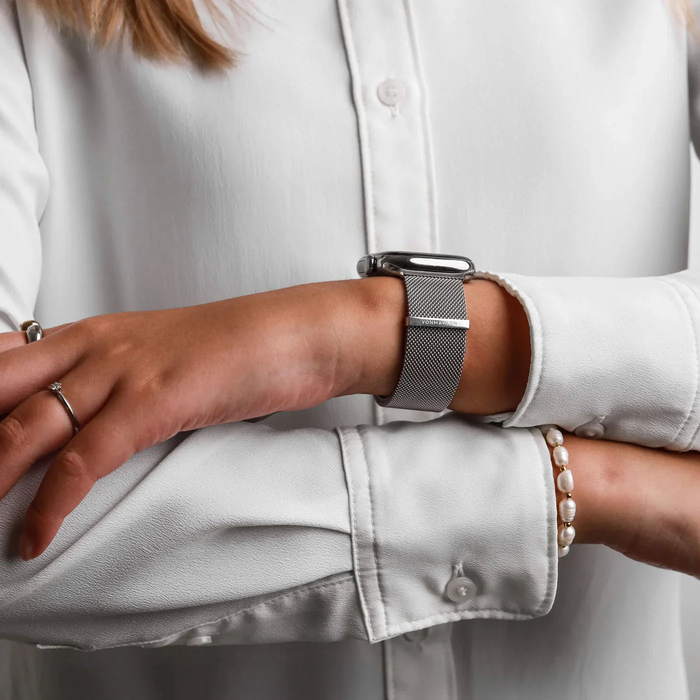 Vonmahlen Milanese Loop 2 One Size Silver (For Apple Watch 38 | 40 | 41Mm)