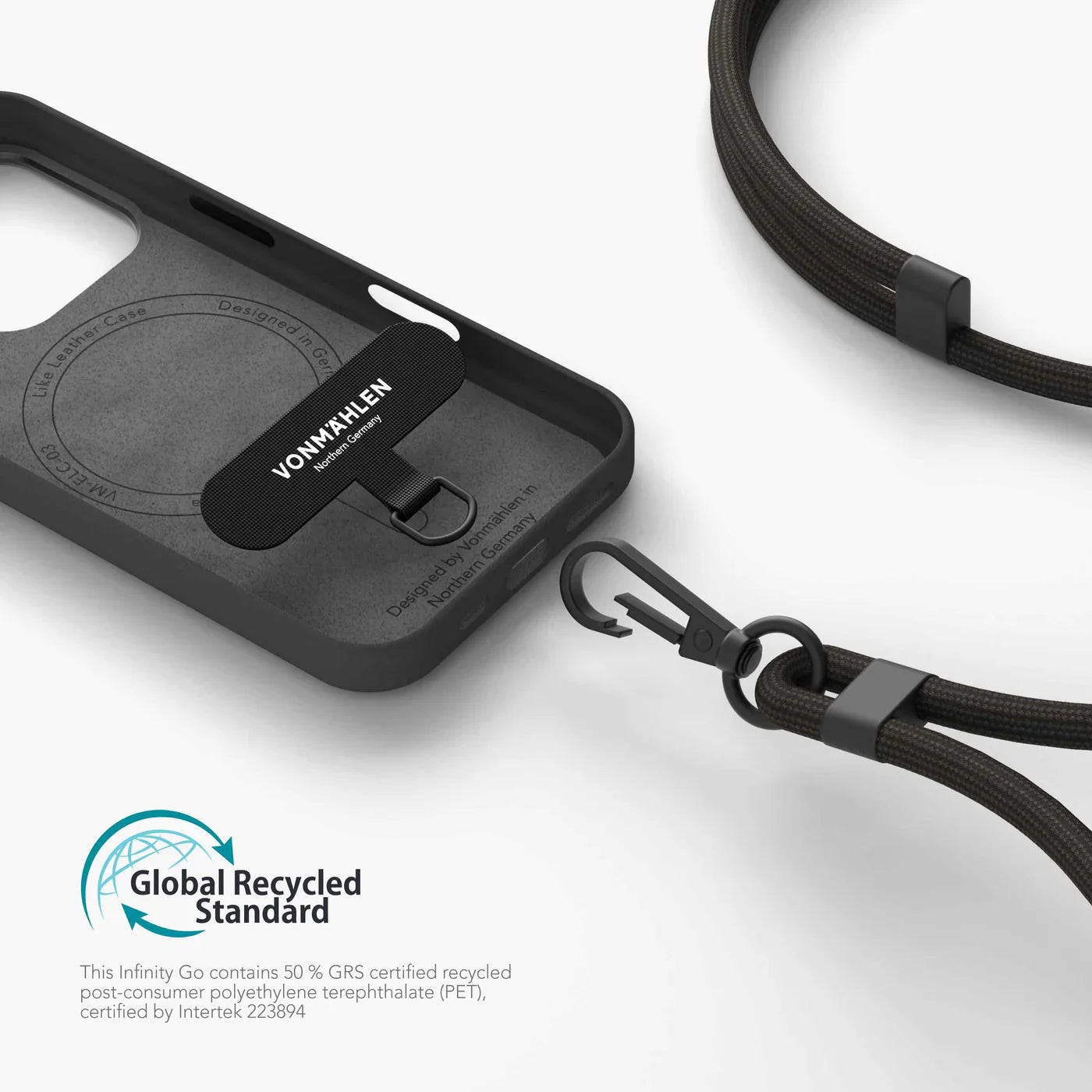 Vonmahlen Infinity Go Black Universal Phone Strap Black