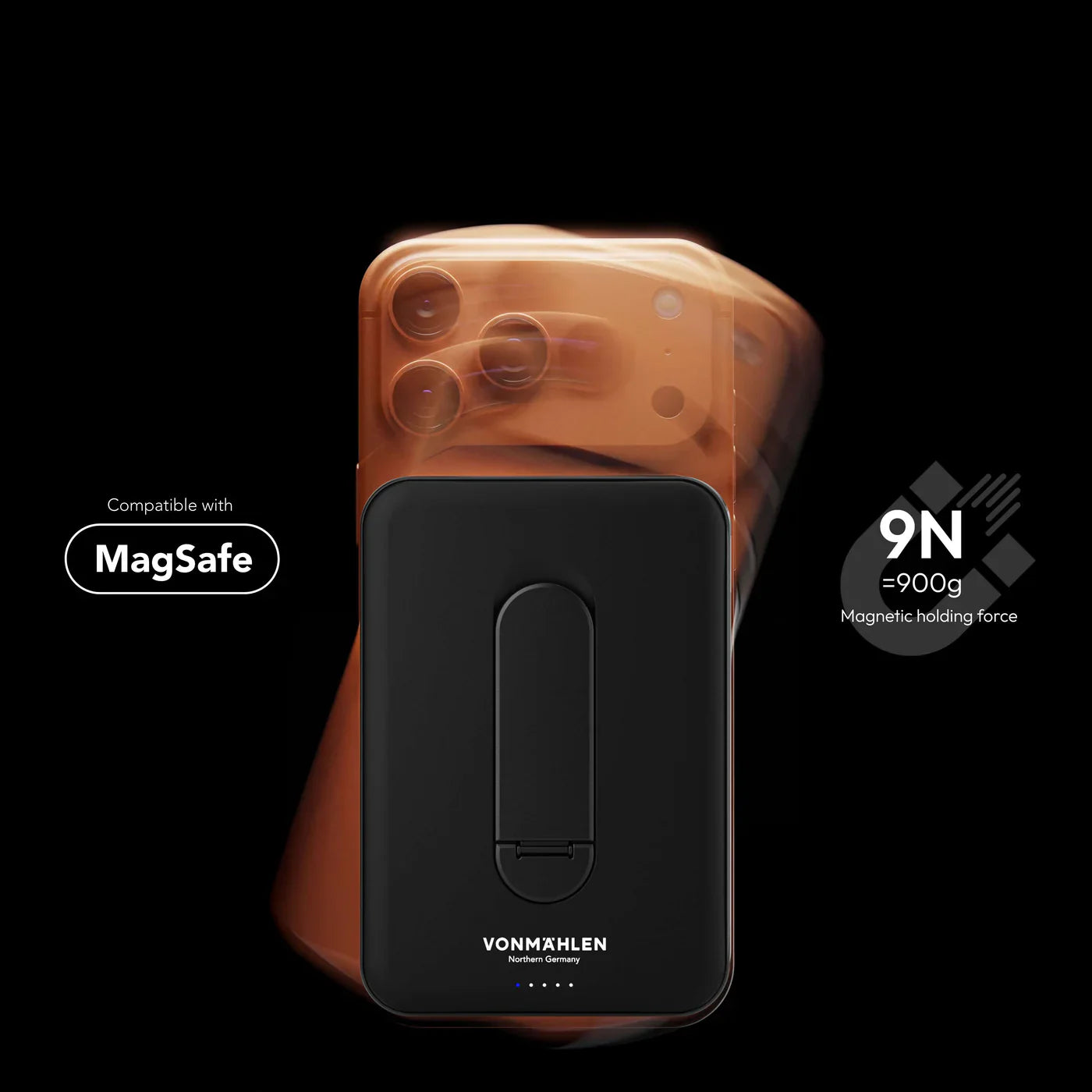 Vonmahlen Evergreen Mag 10000 Mah + Kickstand Black